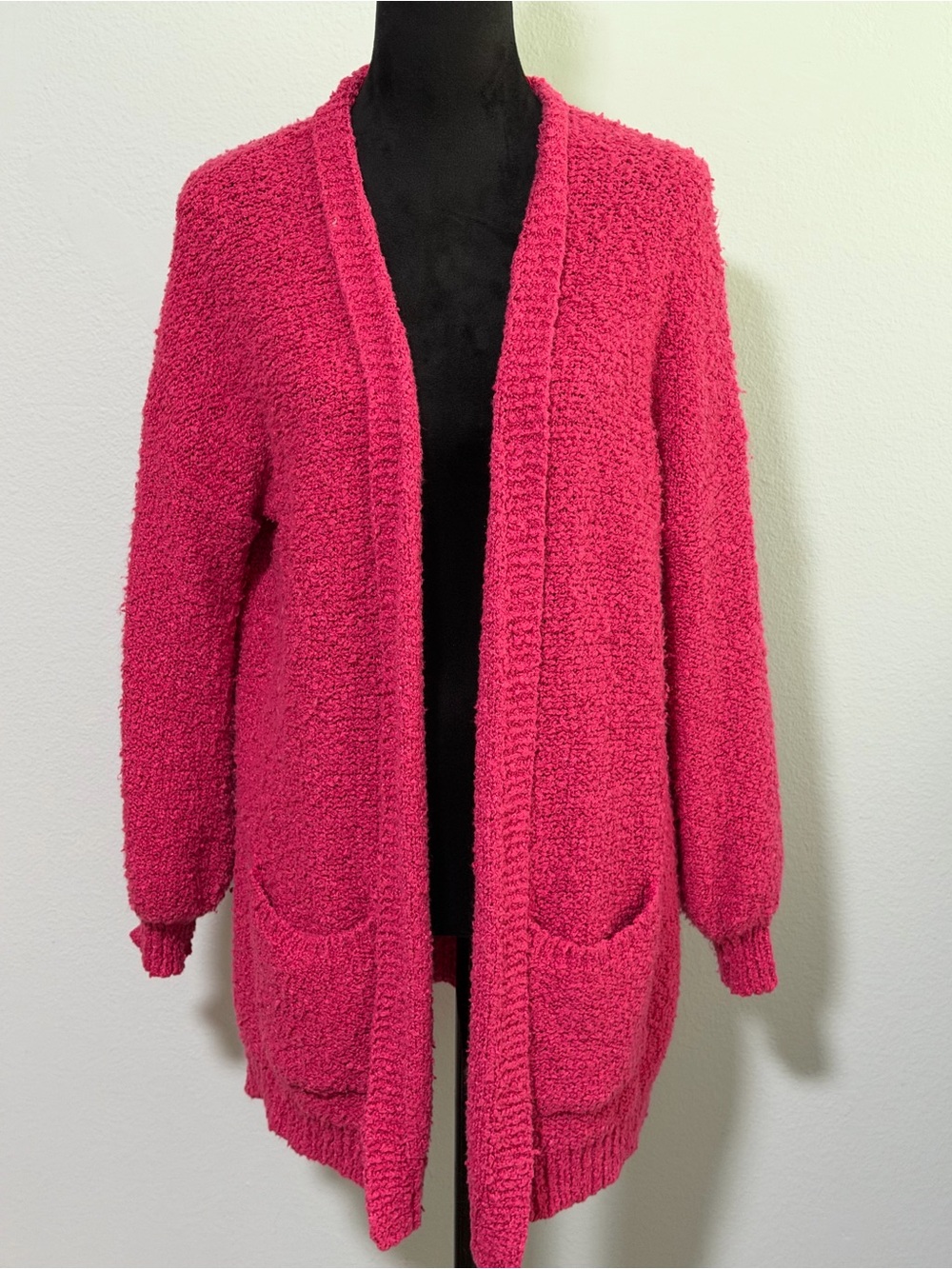 TULLABEE Women’s Popcorn Knit Open Front Cardigan - L/XL